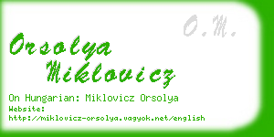 orsolya miklovicz business card